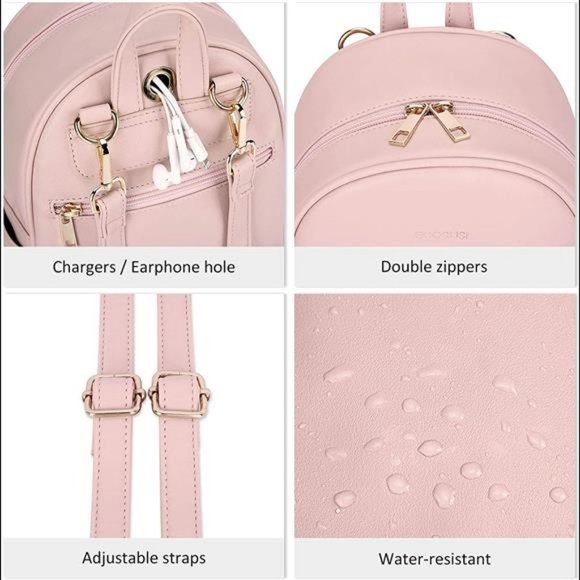 Designer Mini Backpack for Women Small Backpack Purse Girls Leather - Picture 4 of 6